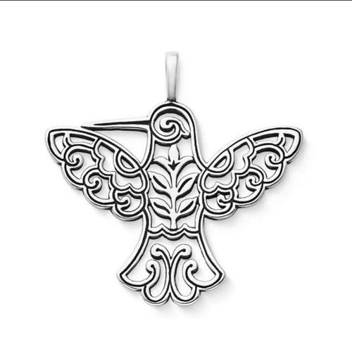 Colgante colibrí de plata de ley retirado James Avery - Imagen 12 de 12