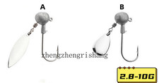 20PCS Fishing Jig Heads Underspin Spinner Lead Head Jig Noise Hook 2.8g-10g