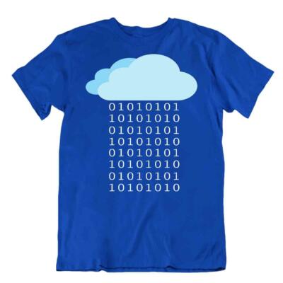 Wolke der binären Zahlen T-Shirt Code Computer lustiges Design Tee Shirt