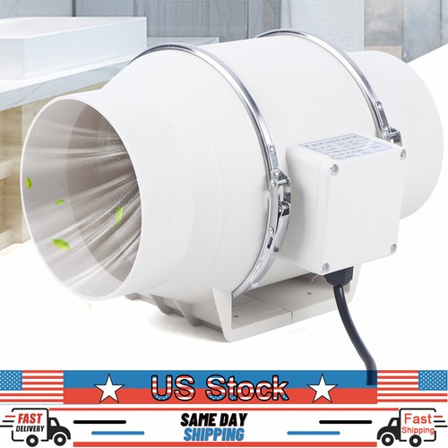 6" Inline Duct Fan 540 CFM Ventilation Exhaust Blower Fans Quiet for Ducting 75W - Picture 7 of 13