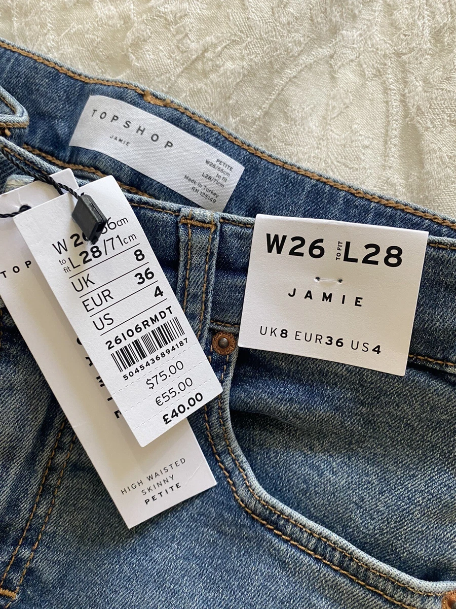 Size 8 in topshop best sale jeans
