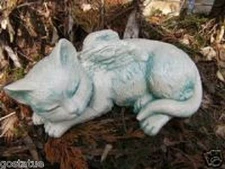 Latex cat angel mold with plastic backup concrete plaster mould 9"L x 5"W x 4"H