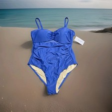 Swimsuits for All Size 20 One Piece Slimming Swim Blue New Tags