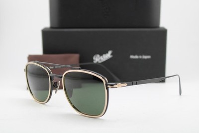 NEW PERSOL P 5005-ST 800831 GOLD BLACK TITANIUM AUTHENTIC SUNGLASSES 50-21