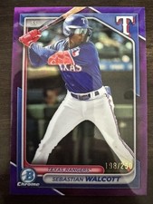 2024 Bowman Chrome Prospects Purple Refractor BCP-211 Sebastian Walcott /250
