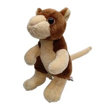 Aurora World Tree Kangaroo Plush Brown Tan Long Tail Stuffed Animal Rare 7"