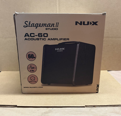 NUX Stageman II AC-60 Acoustic Guitar Amplifier w/ Drum Loop & Bluetooth 60w Amp