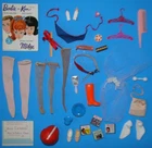 Vintage 1960/1970s Barbie Japan - Accessories LOT - Socks, Helmet, Belts, Shoes+