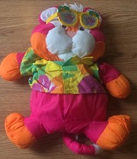Vintage 1987 Fisher Price Tiger Wild Puffalumps Pink Orange Hawaiian Sunglasses