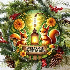 2D Flat, 2D Flat Room Decoration, 7.8X7.8Inch Piece, Rustic Round Aluminum Metal