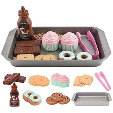 Deluxe Kitchen Play Food Set: Pretend Cookies, Cupcakes More in Gift Box