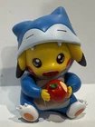 Anime Pokemon Snorlax Poncho Pikachu Figure Approx 3in
