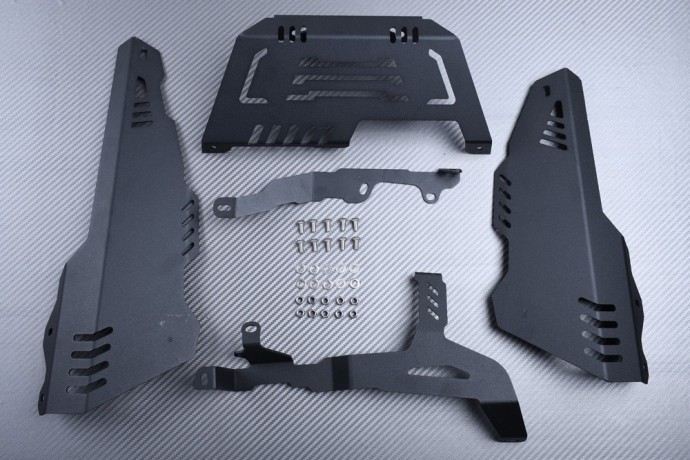 Sabot protection moteur aluminium noir Yamaha XSR 700 évite les fissures carter