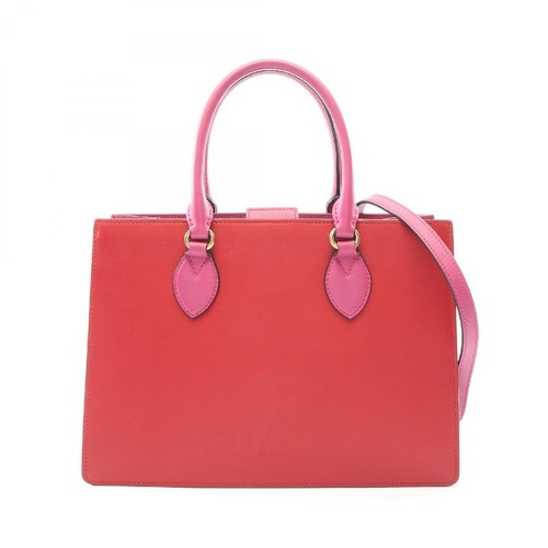 GUCCI 2WAY  Leather Handbag Leather Used Ladies