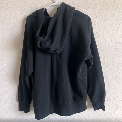 Adidas Black Hoodie Small 3D Trefoil Half -Zip Pullover Sweatshirt RARE! - Picture 4 of 6