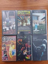 6x Rock Videos on VHS. G3, Van Halen, Led Zeppelin, Saxon, Mr Big, Eric Clapton.