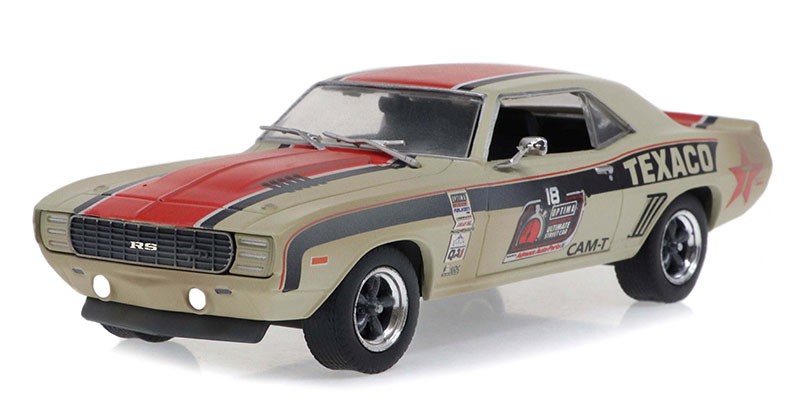 Camaro RS 1969 Greenlight miniature 1:18 Texaco noire en métal pour collection