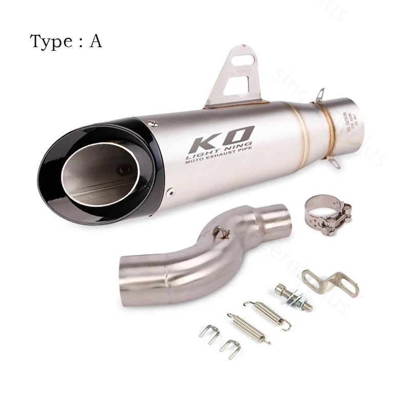 Silenciadores silenciadores negros sistema de enlace de tubo medio de escape negro para Honda CTX700 Foto 3 de 4