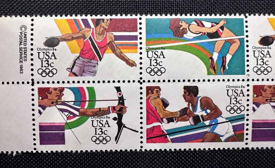 US Scott # 2051a, (2048-2051), 1984 Summer Olympics, (10) 20¢ Stamps, MNH - Image 3 of 3
