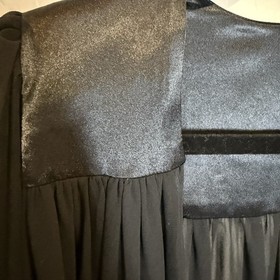 Cabernet Robe Kimono Womens Small Open Front Black Sexy Lingerie Vtg