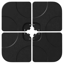 20" Patio Offset Umbrella Base Stand Water Filled Base Weights Sand Plate Set