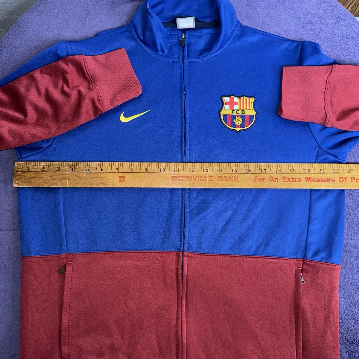FC Barcelona Football Blue Full Zip Track Jacket Nike 355036-496