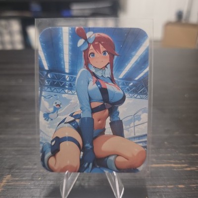 Custom DIY Skyla Pokemon Gym Leader Waifu Trainer Card   PKMN Set   Mythical...