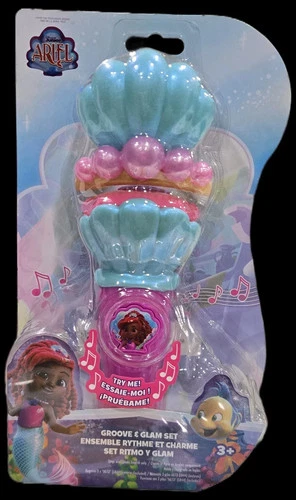 Disney Jr. Ariel Groove & Glam Seashell Musical Microphone Lights & Sound Toy