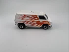 Vintage 1974 Hot Wheels 1981 #7649 Diecast White & Flames Super Van Blackwall VG