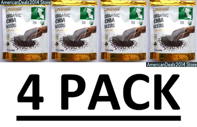 4 PACK - California Gold Superfoods, Organic Chia Seeds, 12 oz