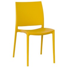 Chaise De Salle à Manger Altea Plastique Couleur Jaune Moutarde Modèle Confort