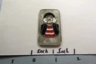 THE SAD CLOWN ENAMEL BLACK RED & WHITE VINTAGE SUPER RARE 999 SILVER BAR 2CNO