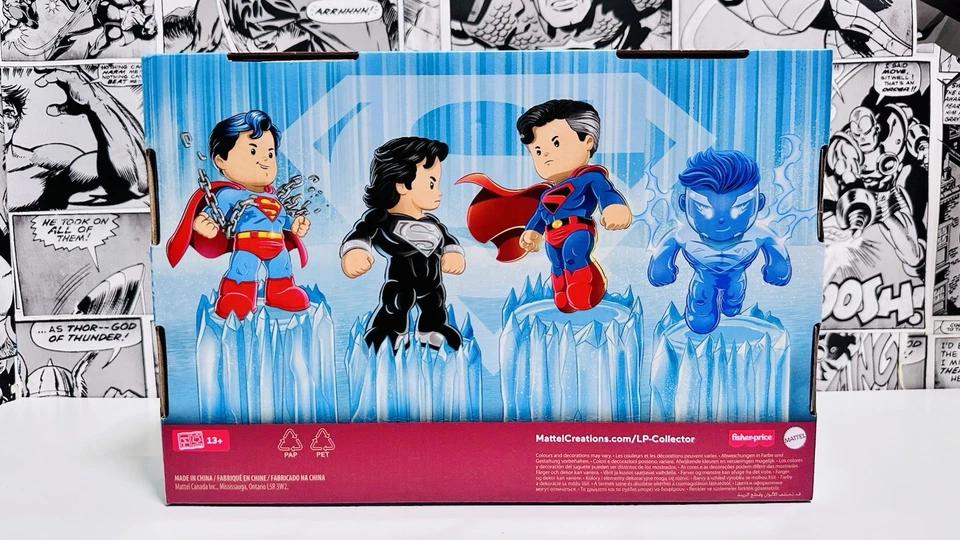 Little People Collector DC Superman Figures Fisher-Price - 4 pc Set Brand New - Image 2 of 4
