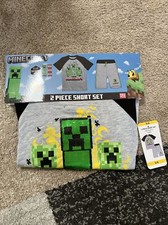 Minecraft 2 Piece Short And Shirt Set With Flip Sequin Top Boys' Size 5-6 NWT