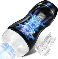 Male Masturbaters Automatic Handsfree Rotating Cup Thrusting Stroker Lubricants