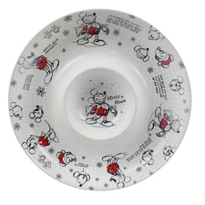 Disney Mickey Mouse Sketchbook Chip And Dip Christmas Serving Tray 12in