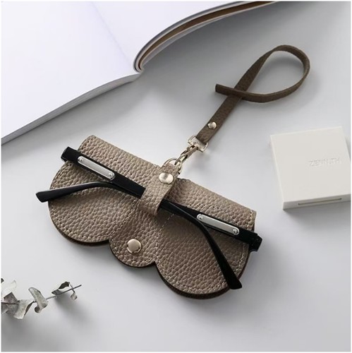 pebbled faux leather Soft Sunglasses spectacle Storage Bag portable pouch AU - Picture 3 of 4