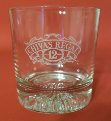 Chivas Regal ''Aged 12 Years'' Whiskey Glass Weighted Bottom EUC