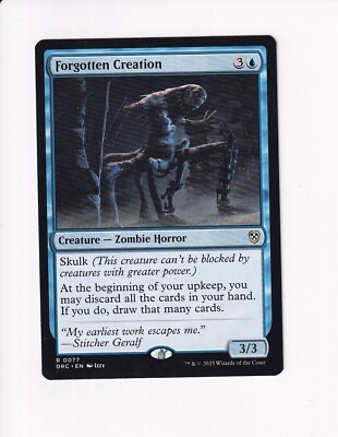 MAGIC THE GATHERING COMMANDER: AETHERDRIFT FORGOTTEN CREATION