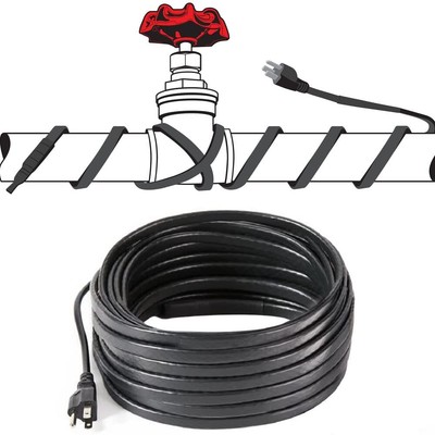Roof Snow De-Icing Kit Self-Regulating-Plug-in Ready Heat Cable 18 feet 8 Wat...
