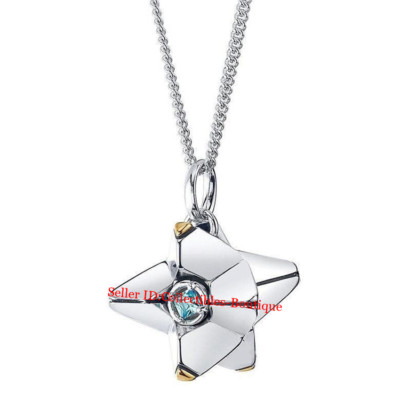 Bungie Destiny 2 Necklace Choker Couples Pendant Ghost Silver Color Ring Gift