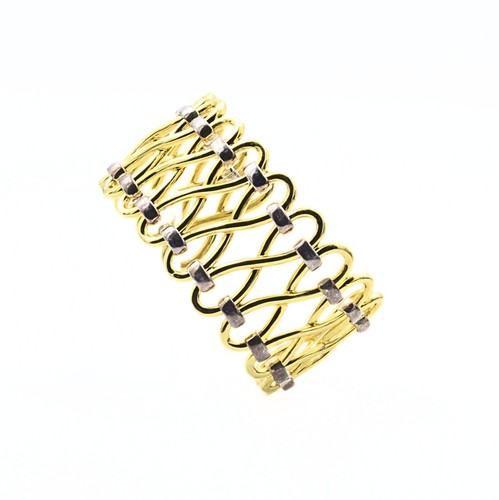 Bracciale QVC Contemporary Robert Lee Morris RLM Studio bicolore argento sterling - Foto 6 di 14