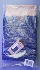 BEARPAW Blue Knit Boot Toppers, Adult One Size