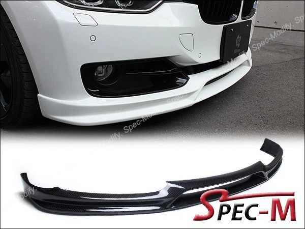 3D Style Non M Bumper Carbon Front Lip Spoiler For BMW F30 320i