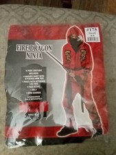 Fire Dragon Ninja Halloween Costume Size Small. "Child" Size 4-6 BNWT . Purim