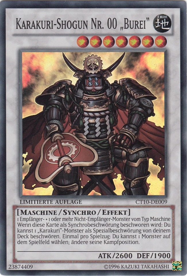 YU-GI-OH, KARAKURI-SHOGUN NR. 00 "BUREI", SR, CT10-DE009, LIM, TOP - Bild 1 von 1