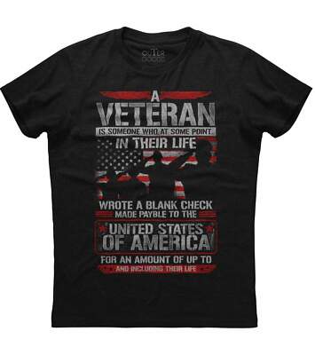 A Veteran Is Someone Who At Some Point In Their Life, Men's New Black T-shirt