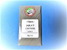 Organ Flat Shank 15x1 Regular Point Sewing Machine Needles 75/11 Part 6819-11