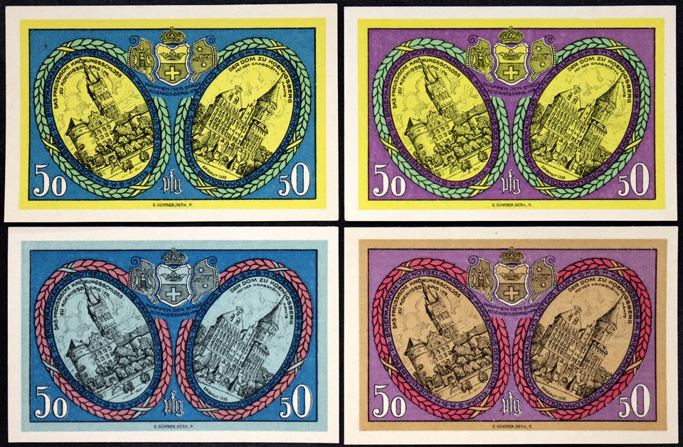 KÖNIGSBERG / KALININGRAD 1921 XX-RARE Complete Set German Notgeld Russia Prussia - Image 2 of 2