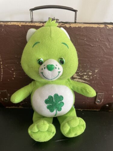 Care Bear Green Teddy Bear Stuffed Animal Plush Toy Vintage 24 cm / 9.4” - Picture 1 of 4